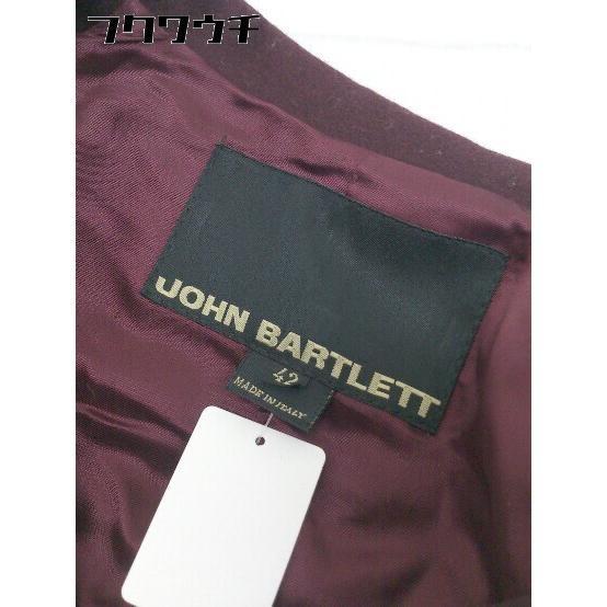 ■ JOHN BARTLETT ジョンバートレット 長袖 コート サイズ42 ボルドー メンズ_画像4
