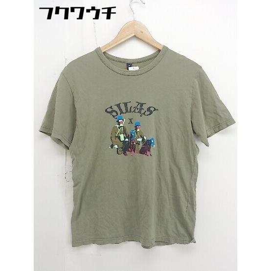 ◇ SILAS サイラス プリント 半袖 Tシャツ カットソー サイズM カーキ メンズ_画像2