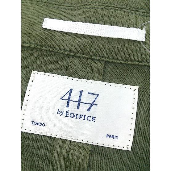 ◇ 417 EDIFICE フォーワンセブン エディフィス 薄手 2B 長袖 テーラード ジャケット サイズM カーキ メンズ_画像4