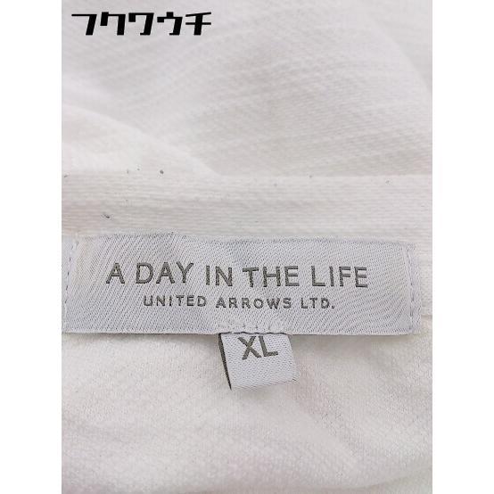 ◇ A day in the life UNITED ARROWS Vネック 長袖 カットソー サイズXL ホワイト メンズ_画像4