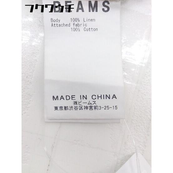 ◇ BEAMS ビームス リネン100% 七分丈 パンツ サイズXL ベージュ系 メンズ_画像6