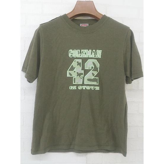 ◇ Coleman コールマン プリント 半袖 Tシャツ カットソー サイズM カーキ メンズ P_画像1