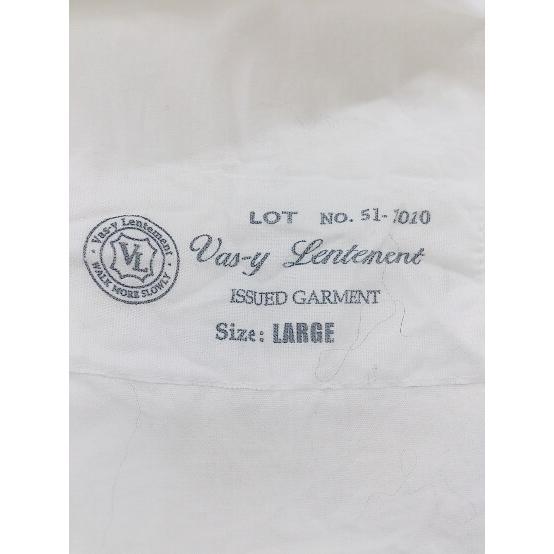 ◇ Vas-y Lentement ヴァジー ラントモン バンドカラー 長袖 シャツ サイズL オフホワイト メンズ P_画像4