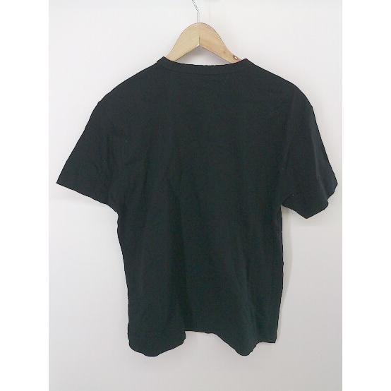 ◇ Munsingwear?TRIDENT ワンポイント 半袖 Tシャツ カットソー サイズXL ブラック メンズ P_画像3