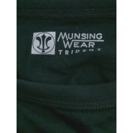◇ Munsingwear?TRIDENT ワンポイント 半袖 Tシャツ カットソー サイズXL ブラック メンズ P_画像4