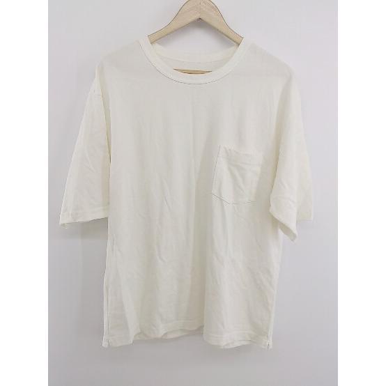 ◇ green label relaxing UNITED ARROWS 胸ポケット 半袖 Tシャツ カットソー サイズXL オフホワイト メンズ P_画像1
