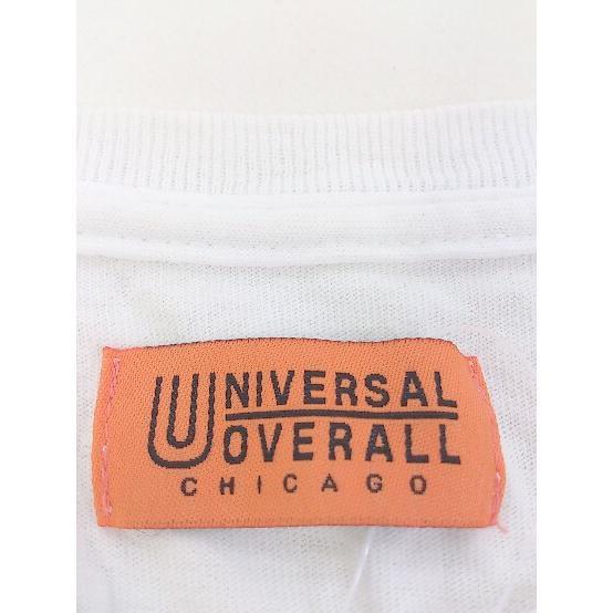 ◇ UNIVERSAL OVERALL プリント 半袖 Tシャツ カットソー サイズM ホワイト系 オレンジ系 ブラック メンズ P_画像4