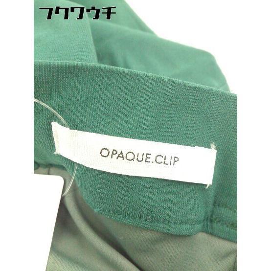 ◇ OPAQUE CLIP オペーク ドットクリップ 膝下丈 タイト スカート サイズ38 グリーン レディース_画像4