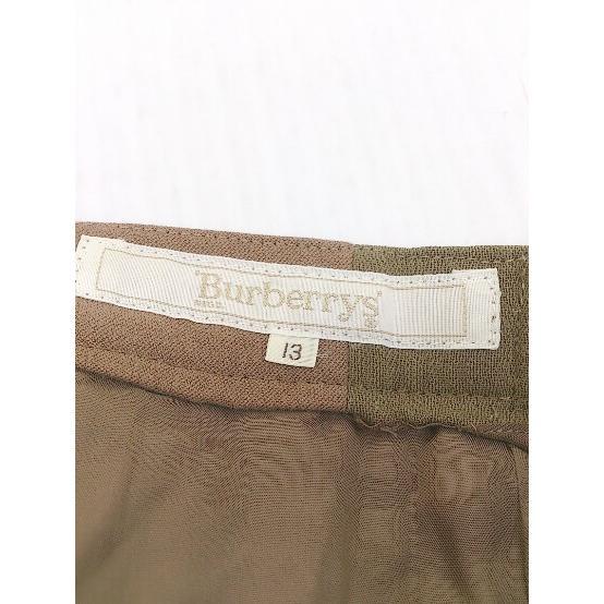 ◇ Burberrys バーバリー スリット 膝下丈 台形 スカート サイズ13 ブラウン レディース_画像4