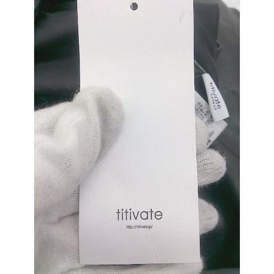 ◇ ●未使用● ◎ titivate ティティベイト タグ 合成皮革 ロング フレア レザースカート サイズL ブラック レディース_画像5