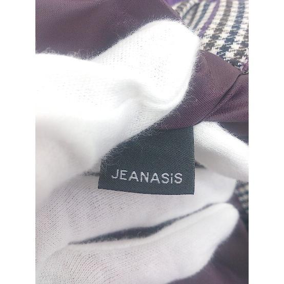 ◇ ◎ ●未使用● JEANASIS チェック アシメ ロング フレア スカート サイズ F ホワイト パープル ブラック レディース_画像5