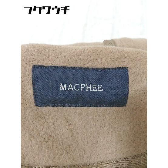 ■ MACPHEE マカフィー トゥモローランド フード付 長袖 コート 38サイズ キャメル レディース_画像4