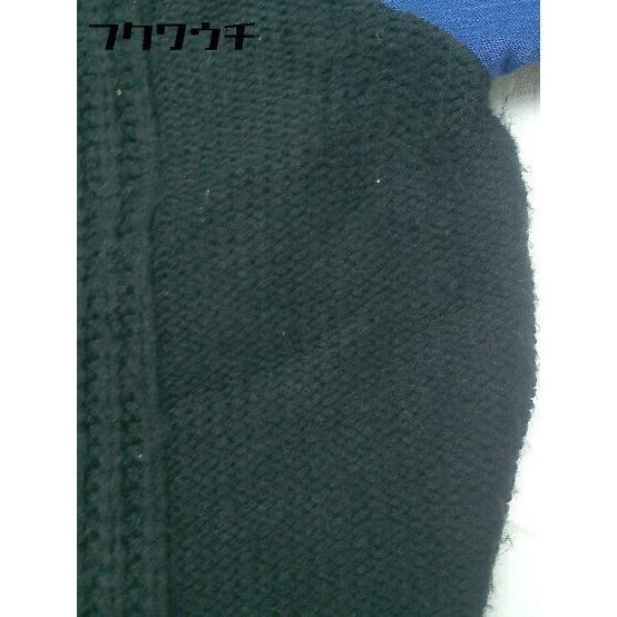 * KBF+ke- Be efURBAN RESEARCH вязаный переключатель длинный рукав ta-toru шея свитер One размер черный голубой женский 