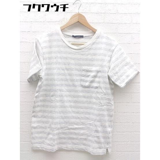 ◇ URBAN RESEARCH DOORS ボーダー 半袖 Tシャツ カットソー サイズ38 ホワイト グレー レディース_画像2