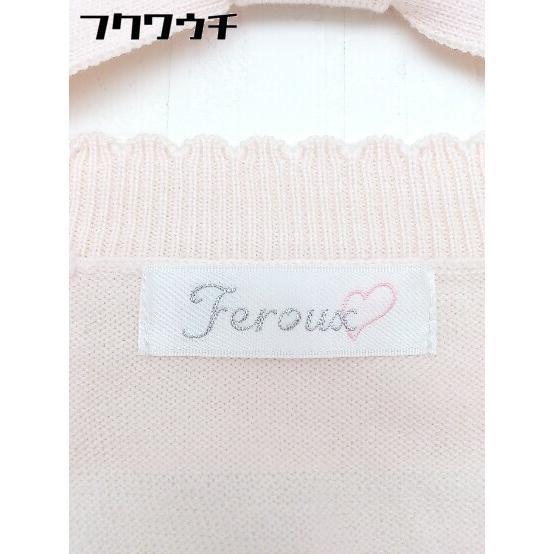 ◇ Feroux フェルゥ ラメ 長袖 ニット セーター サイズ2 ピンク系 レディース_画像4