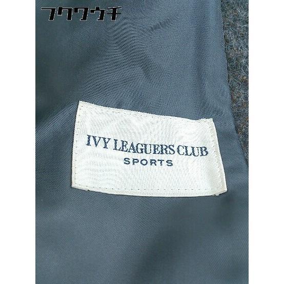 ■ IVY LEAGUERS CLUB 長袖 ジップアップ コート グレー ブラウン レディース_画像4