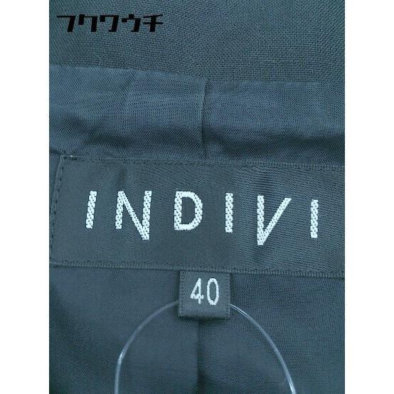 ◇ INDIVI インディヴィ 3B 長袖 テーラード ジャケット 40サイズ ブラック レディース_画像4