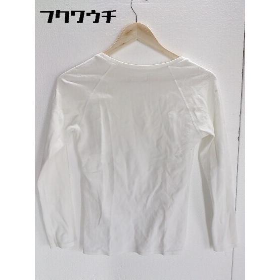 ◇ H.R.MARKET ハリウッドランチマーケット Uネック 長袖 Tシャツ カットソー 2サイズ ホワイト レディース_画像3