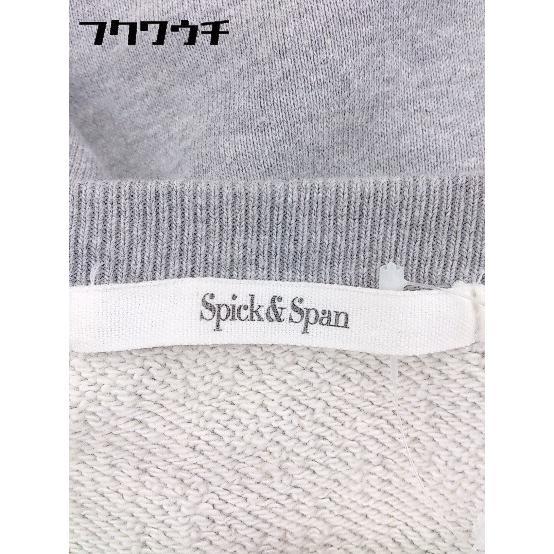 ◇ Spick&Span スピック＆スパン ロゴ 刺繍 長袖 トレーナー グレー レディース_画像4