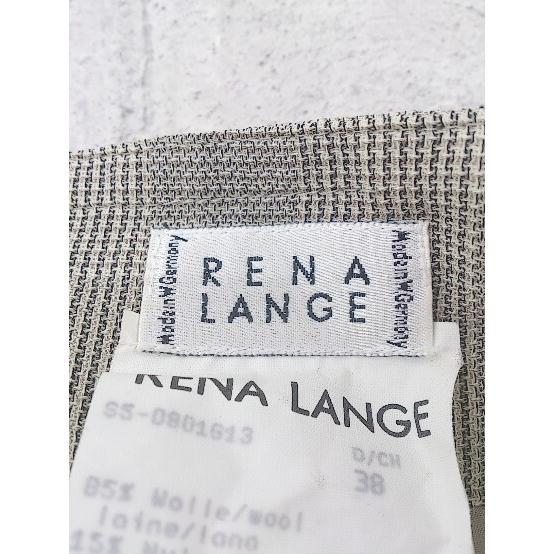 ◇ RENA LANGE　レナランゲ バックジップ　　チェック　 ミニ タイト スカート 38 ブラック　ベージュ　 レディース_画像4