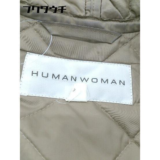 ■ HUMAN WOMAN ヒューマンウーマン 長袖 中綿 ジャケット 2 ブラウン系 * 1002799458368_画像4