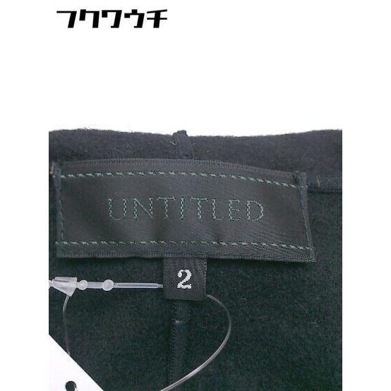 ◇ ◎ UNTITLED アンタイトル ベルト付き 長袖 コート サイズ2 ブラック レディース_画像4