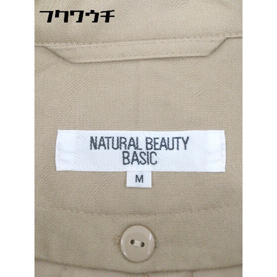 ■ ◎ NATURAL BEAUTY BASIC ウエストベルト ライナー付 トレンチ コート サイズM ベージュ レディース_画像4