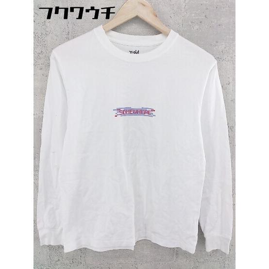 ◇ X-girl エックスガール プリント 長袖 Tシャツ カットソー サイズ1 ホワイト レディース_画像1