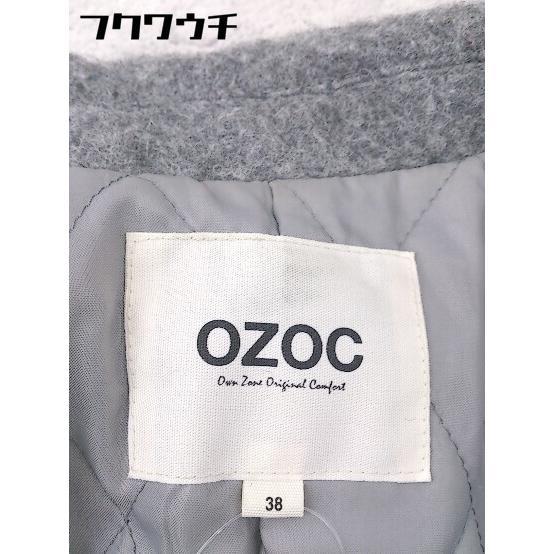 ■ OZOC オゾック チェスター コート サイズ38 グレー レディース_画像4