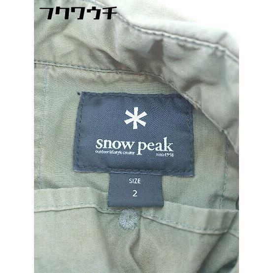 ◇ snow peak スノーピーク 半袖 シャツ サイズ2 カーキ レディース_画像4