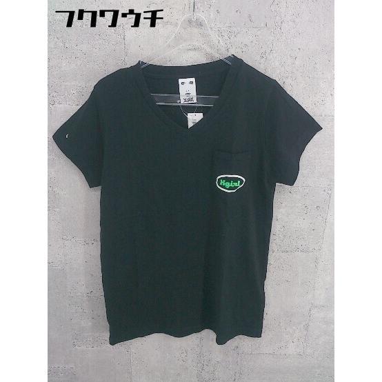 ◇ X-girl エックスガール Vネック 半袖 Tシャツ カットソー サイズ2 ブラック レディース_画像2