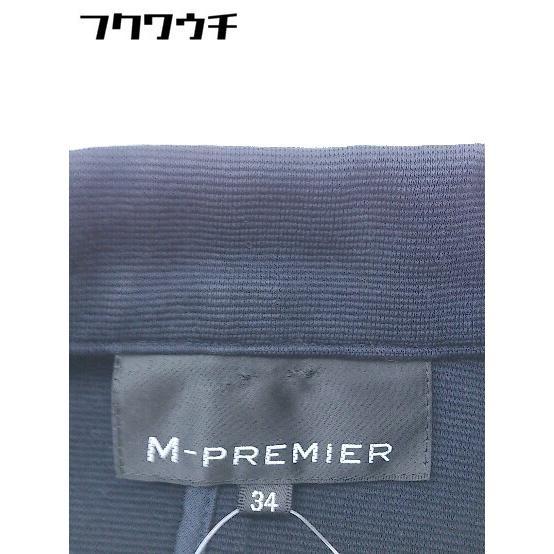 ◇ M-PREMIER エムプルミエ シングル 1B 長袖 テーラードジャケット サイズ34 ネイビー レディース_画像4