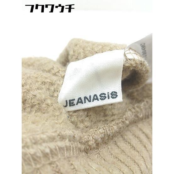 ◇ JEANASIS ジーナシス バックジップ 長袖 ニット セーター サイズF ブラウン レディース_画像4