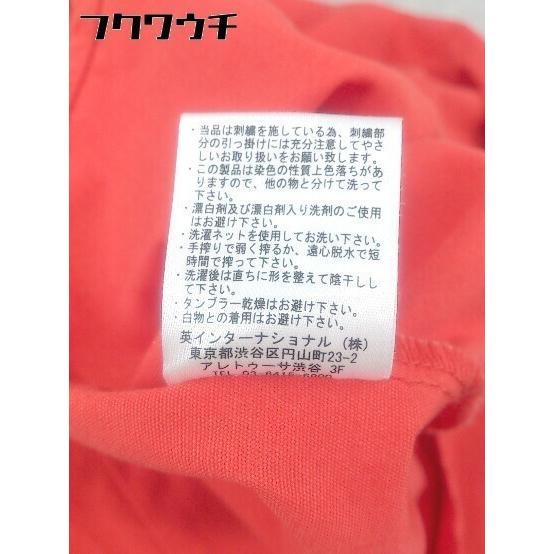 ◇ RASVOA ラスボア ロゴ 刺繍 長袖 シャツ サイズ99 レッド レディース_画像6
