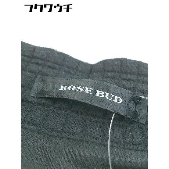 ◇ ROSE BUD ローズバッド サイドジップ ミニ フレア スカート サイズF ブラック レディース_画像4