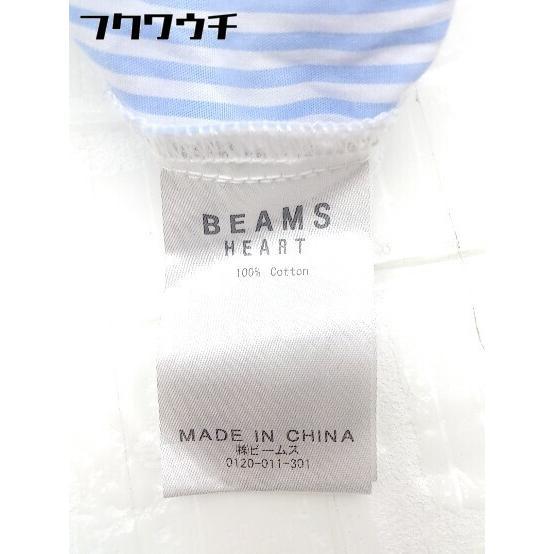 ◇ BEAMS HEART ビームス ハート ストライプ 長袖 ブラウス カットソー ブルー系 レディース_画像5