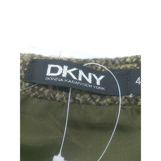 ◇ DKNY ダナキャランニューヨーク バックスリット 膝丈 タイト スカート サイズ4 カーキ レディース P_画像4