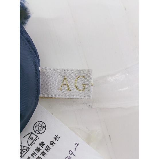 ◇ AG?by aquagirl? チェック ラップ巻き風 ミニ フレア スカート サイズＭ ネイビー ホワイト マルチ レディース P_画像4