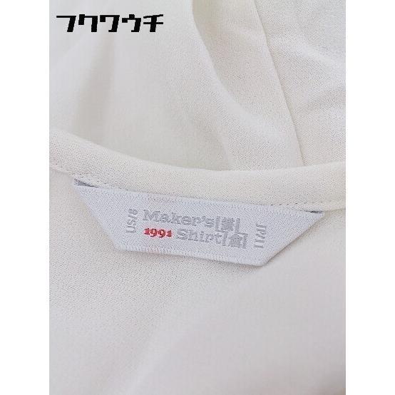◇ MAKER'S SHIRT KAMAKURA 鎌倉シャツ 長袖 ブラウス カットソー サイズ11 オフホワイト レディース_画像4