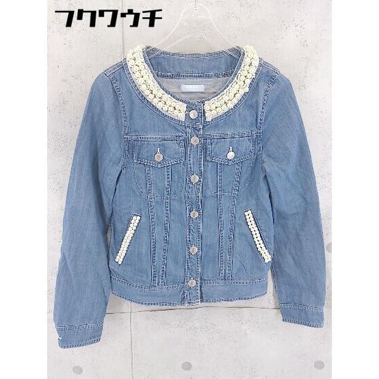 ◇ FREE'S SHOP フリーズショップ 装飾 長袖 ジャケット サイズS ライトブルー レディース_画像1