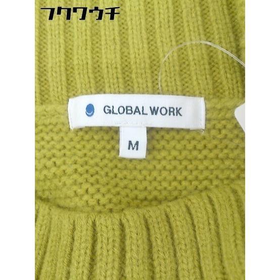 ◇ GLOBAL WORK グローバルワーク ハイネック 長袖 ニット セーター サイズM イエロー系 レディース_画像4