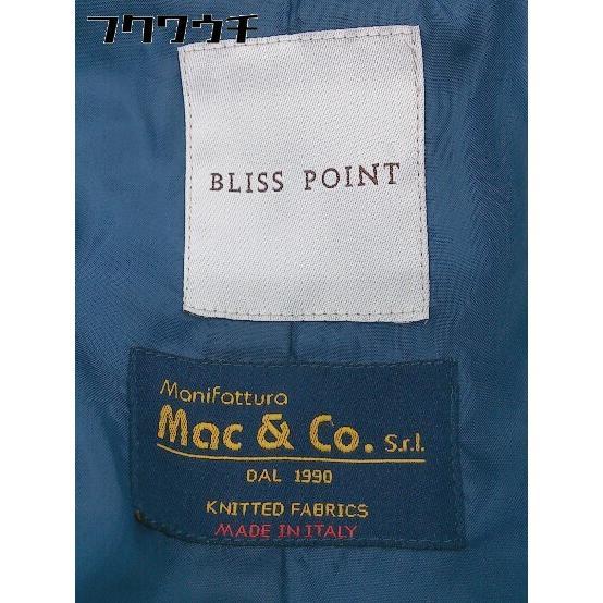 # BLISS POINT Bliss отметка Zip выше длинный рукав пальто размер L голубой женский 