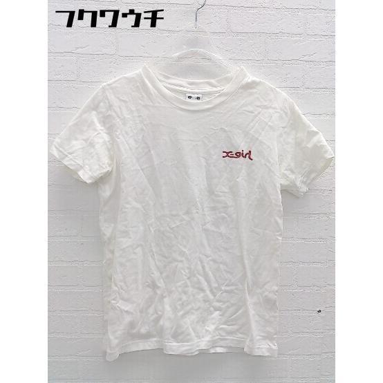 ◇ X-girl エックスガール 半袖 Tシャツ カットソー サイズ2 ホワイト レディース_画像2
