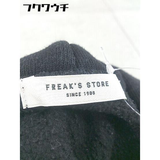 ◇ FREAK'S STORE フリークスストア 裏起毛 長袖 プルオーバー パーカー サイズF ブラック レディース_画像4