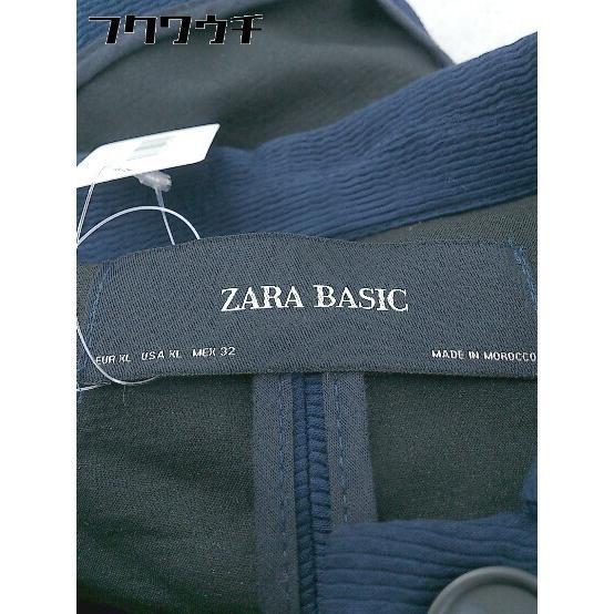 ◇ ZARA BASIC ザラベーシック 七分袖 コート サイズEUR XL USA XL MEX 32 ネイビー系 レディース_画像4