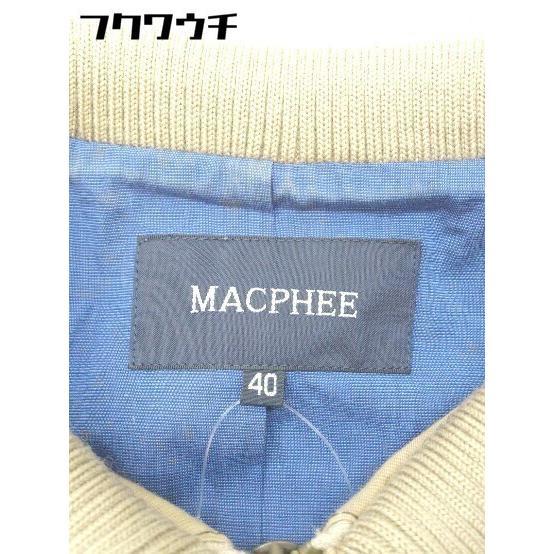 ◇ MACPHEE マカフィー トゥモローランド 長袖 ジップアップ ジャケット ブルゾン サイズ40 ベージュ レディース_画像4