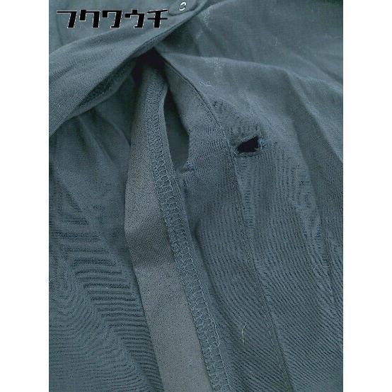 ◇ PATTERN TORSO パターントルソ antiqua 半袖 ロング シャツ ワンピース サイズF ブラック レディースの画像9