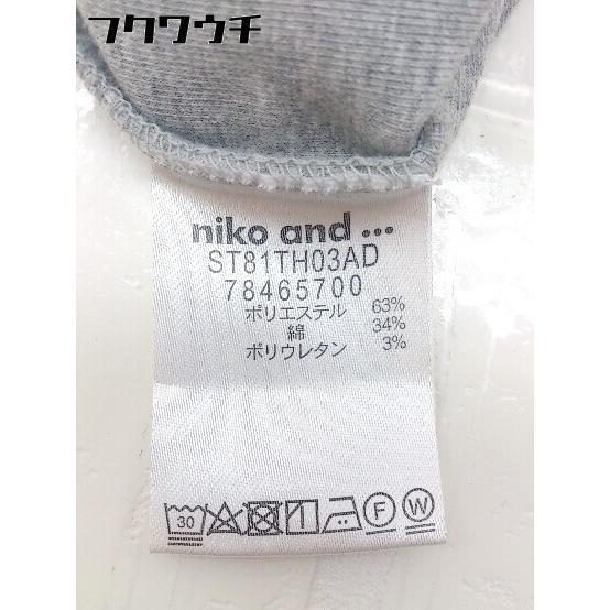 ◇ niko and … ニコアンド スリット 長袖 膝下丈 トレーナーワンピース サイズM グレー レディース_画像6