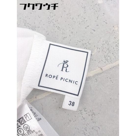 ◇ ROPE PICNIC ロペピクニック 長袖 膝下丈 シャツ ワンピース サイズ38 ホワイト レディース_画像5