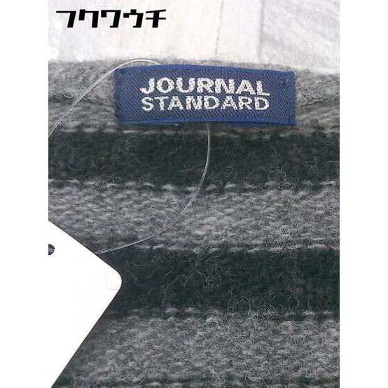◇ JOURNAL STANDARD ウール ニット ボーダー 長袖 セーター グレー ブラック レディース_画像4